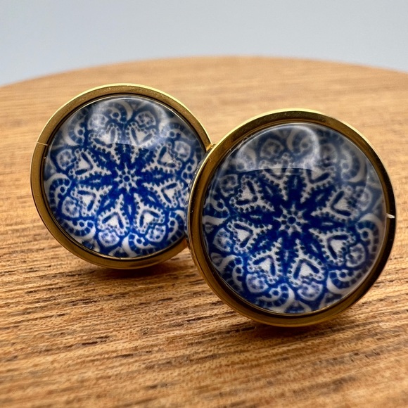 Boho Chic Classic Round & Square Stud Earrings - Elegant Chic Stud Earrings - Picture 13 of 14